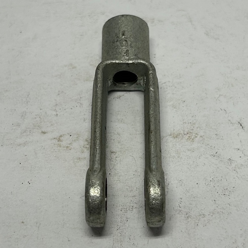 Industrial Steel Threaded Yoke Clevis Rod End Galvanized 2.5 Inch 719-3013